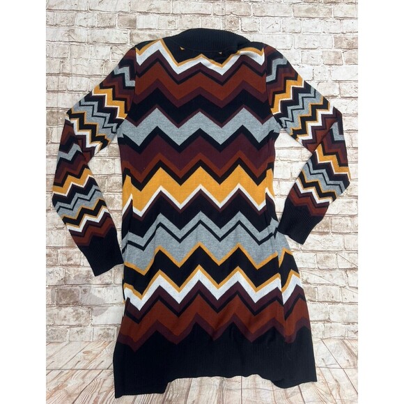Missoni for Target Womens Cardigan Sweater XS Brown Chevron Open Front Pocket - Picture 6 of 7